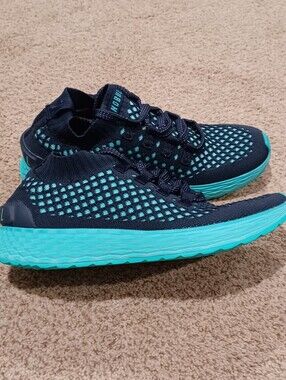 NOBULL Allday Knit sneakers in a dark blue and aqua colorway Unisex M-8 W-9.5